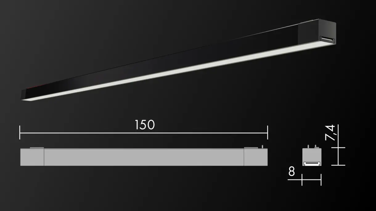 INWI Micro LED-Linearleuchte in 150 mm LängeINWI Micro LED-Linearleuchte in 150 mm Länge – kompakte Vitrinen- und Displaybeleuchtung von DWD Concepts