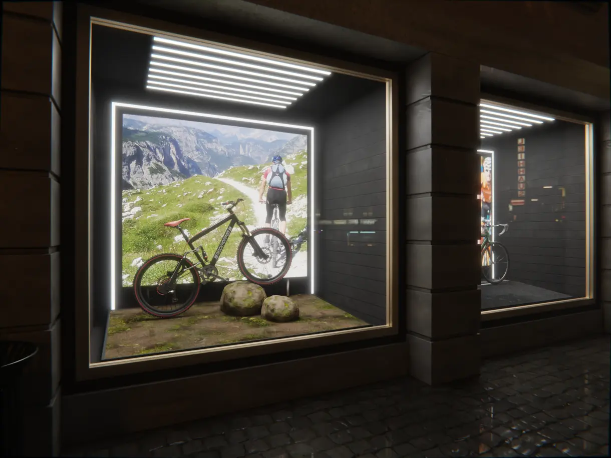 Einsatz der LED-Lichtleiste ENSA in Schaufensterdekorationen – professionelle Präsentationsbeleuchtung von DWD Concepts