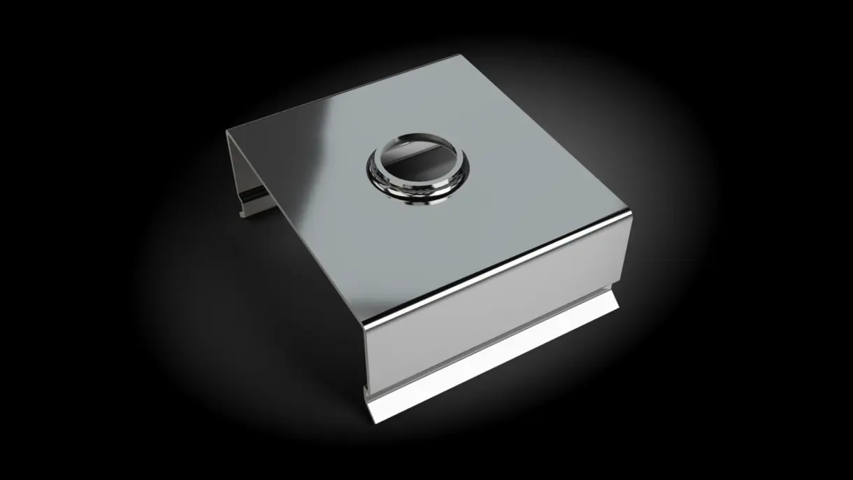 Anschraubbarer Clip zur Befestigung der LED-Lichtleiste COLLUDO D an Holzfachböden – stabile Montagelösung von DWD Concepts