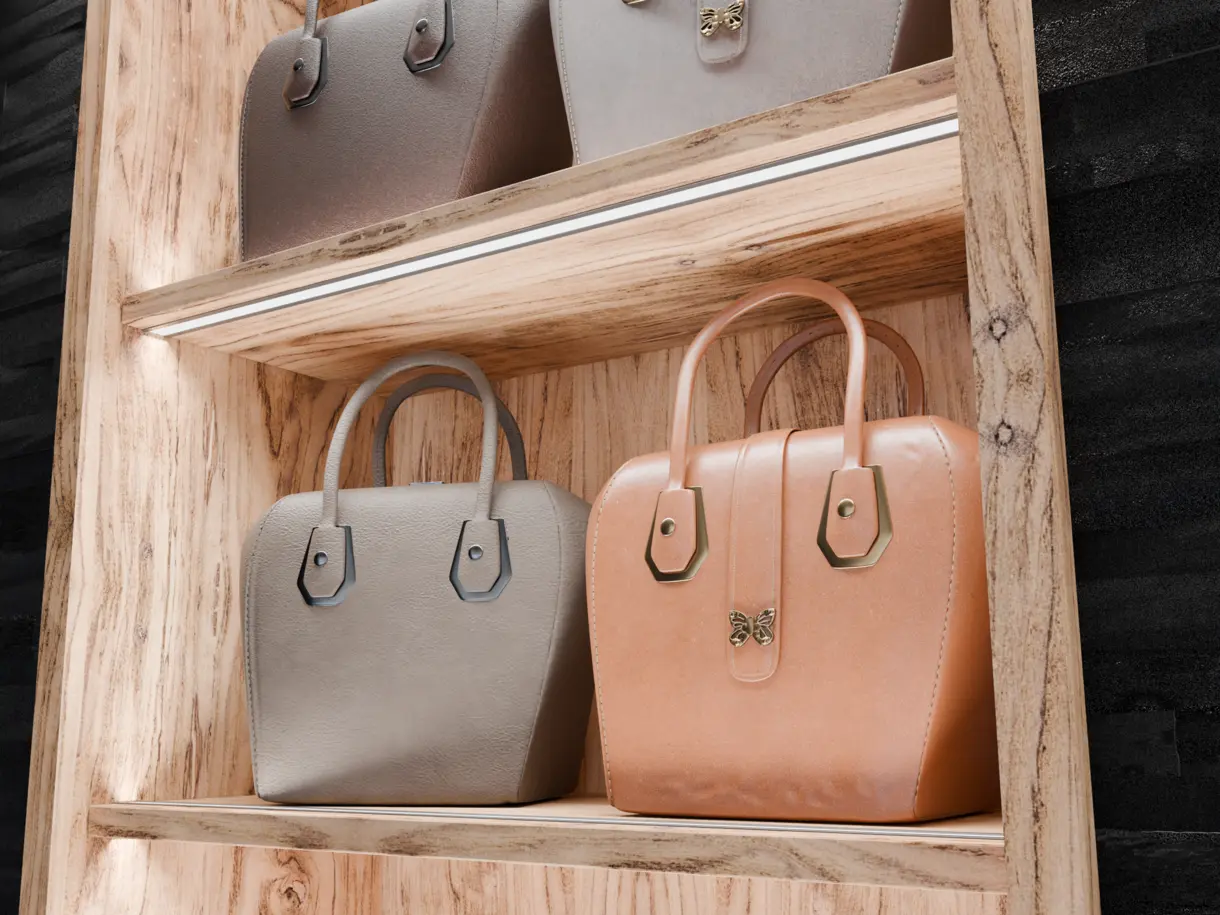 Einbaubeispiel der LED-Lichtleiste COLLUDO im Verkaufsregal eines Kaufhauses – effiziente Warenbeleuchtung von DWD Concepts