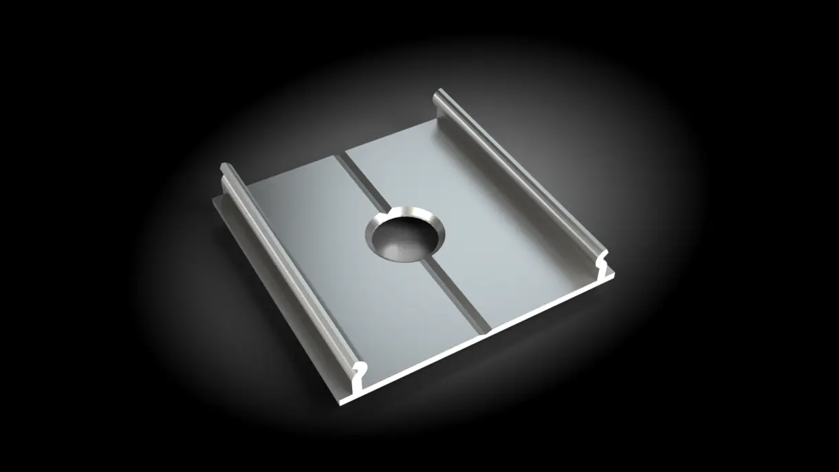 Anschraubbarer Clip zur Befestigung der LED-Lichtleiste COLLUDO an Holzfachböden – stabile Montagelösung von DWD Concepts