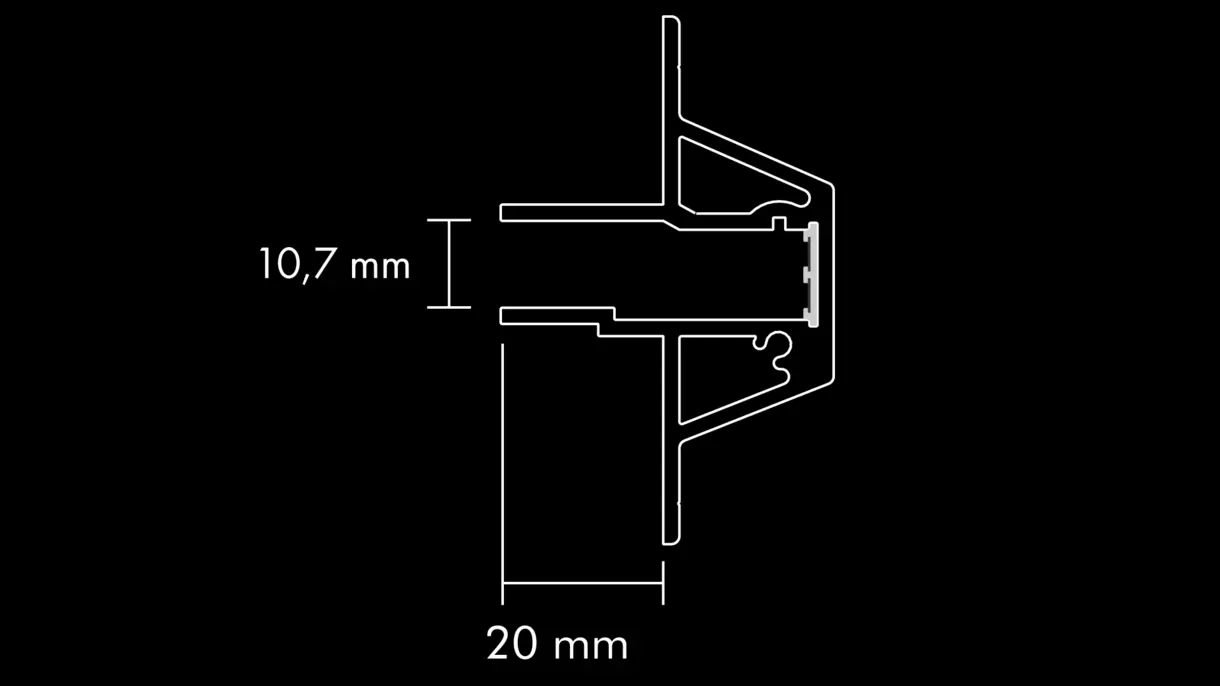 INWI Carry horizontales Trägersystem mit Stromschiene